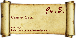 Csere Saul névjegykártya